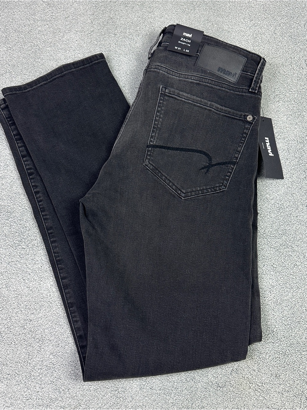 Mavi Jeans Mens 31x32 (31x31) Grey Williamsburg Zach Straight Leg Stretch NEW